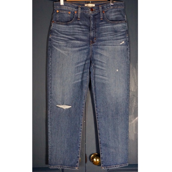 Madewell Denim - Madewell Classic Straight Distressed Jeans New 30